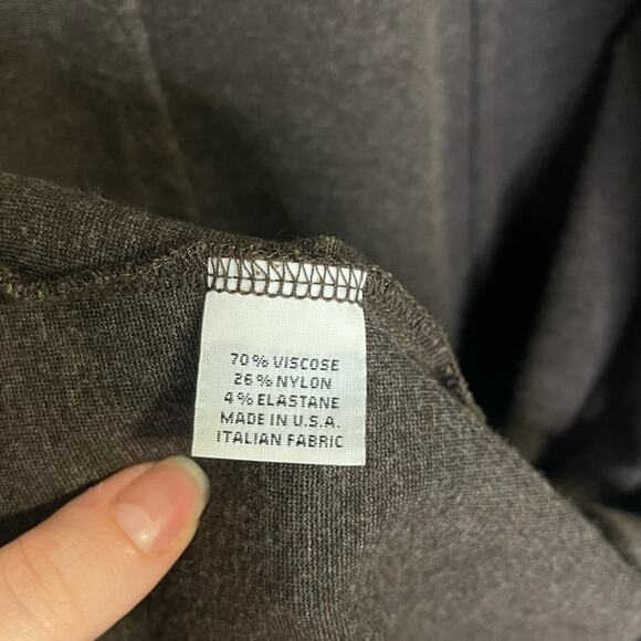 Bryn Walker Morgen Open Front Longline Hoodie Cardigan in Brown S - Picture 9 of 12